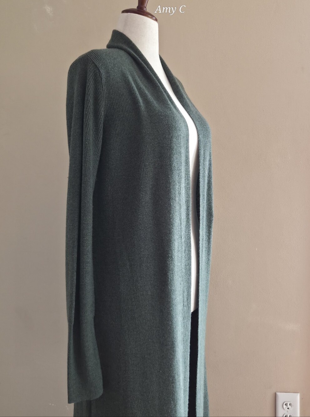 Cardigan By Leith Forest Green Very Soft Size M